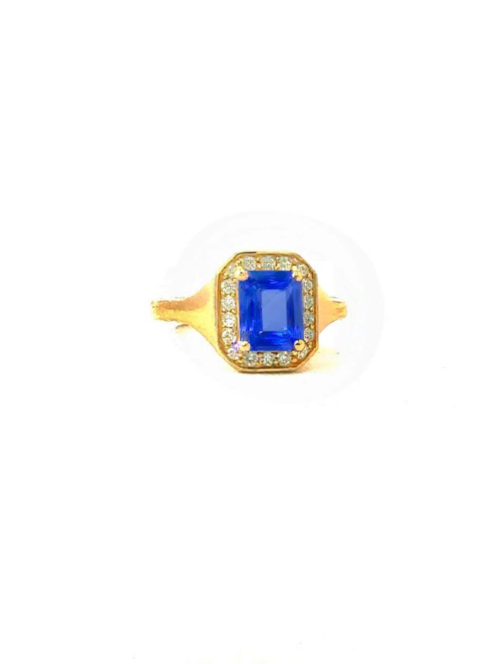 Natural Sapphire Diamond Ring Size 6.5 14k Gold 2.04 TCW Certified 601363